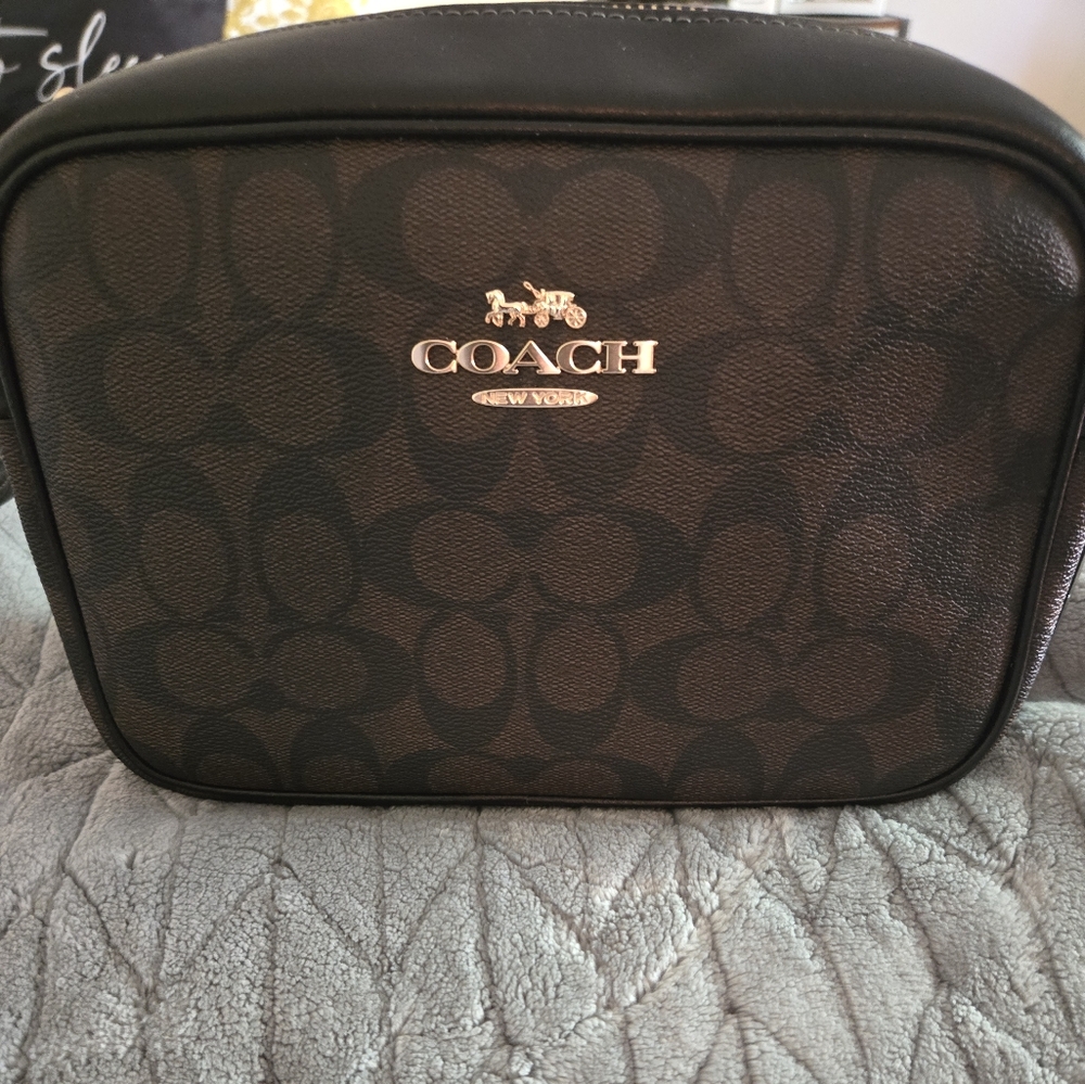 Coach Dark Brown Signature Crossbody Bag - Picture 2 of 5